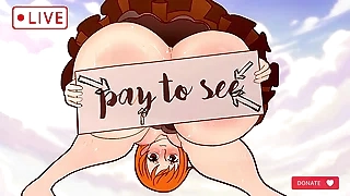 teaser WEBCAM-STREAMER NAMI GOT FUCKED ! One Piece Hentai Anime sex * cartoon porn * 2d 2025