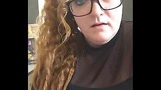 Bbw redhead secretary curlyyred masturbates just about cubicle