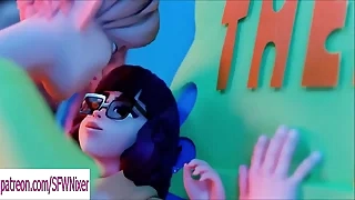 Velma x Shaggy Scooby Do hentai Animation